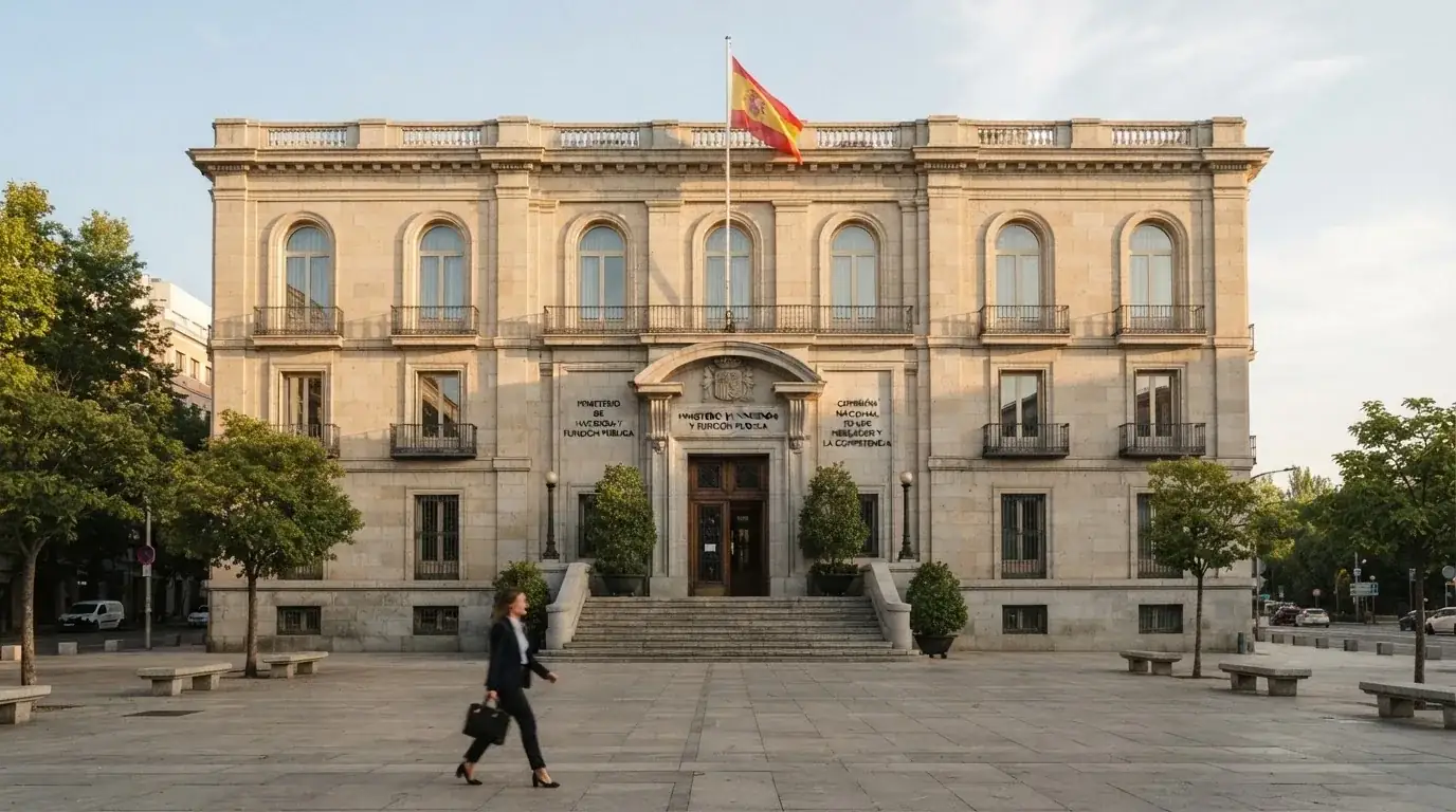 Sede de la Dirección General de Ordenación del Juego en Madrid con el logotipo institucional