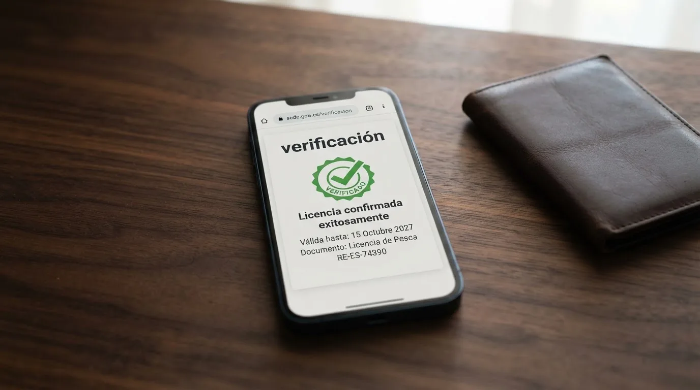 La pantalla de un móvil mostrando la web de la DGOJ con el sello de verificación de un operador y el dominio .es visible en la barra de direcciones