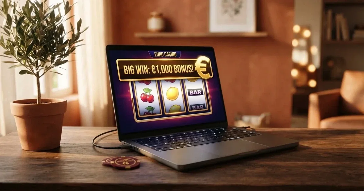 Pantalla de un casino online español con una oferta de bono sin depósito destacada en la página de inicio
