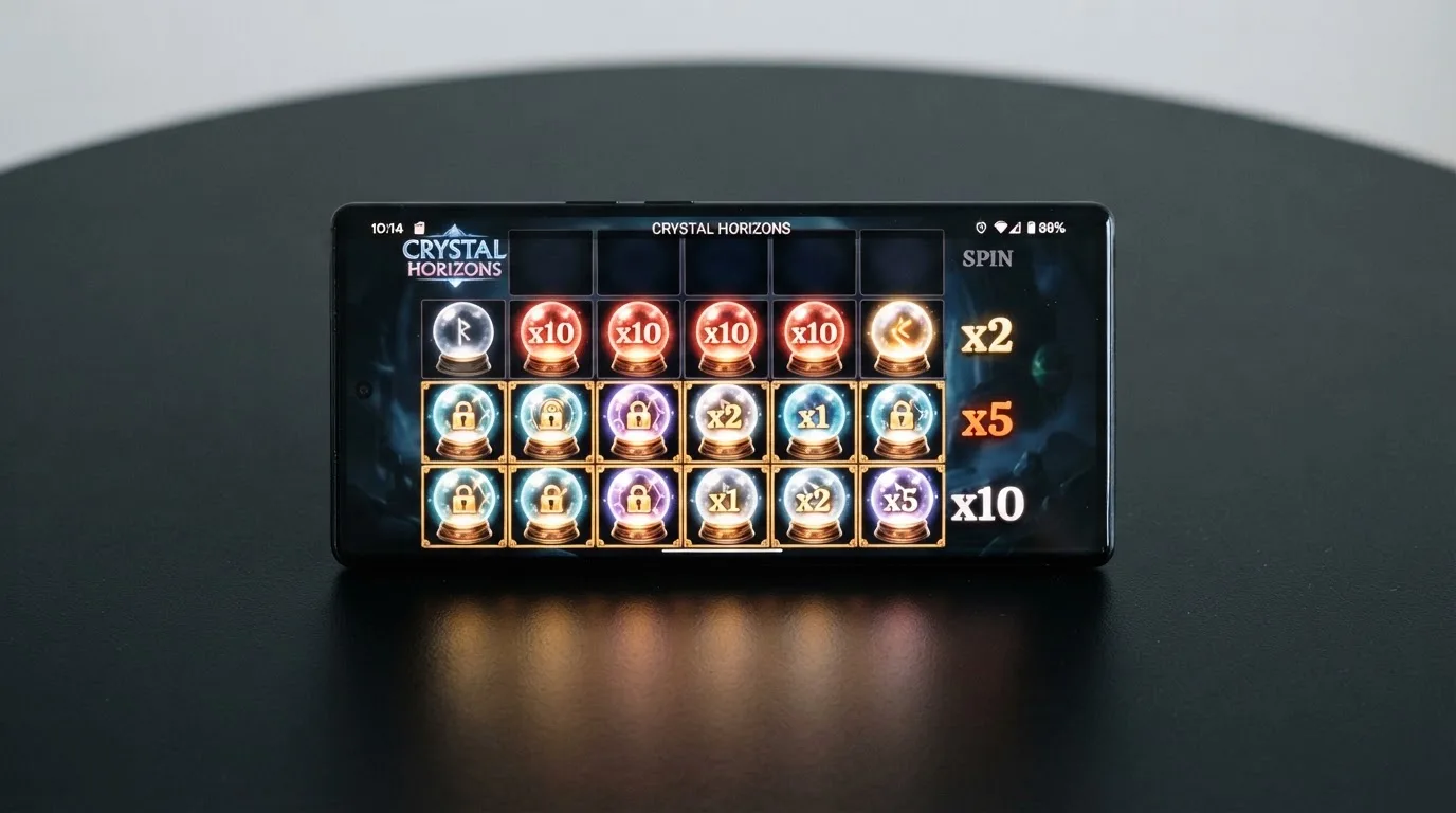 Cuadrícula de una tragaperras Mega Fire Blaze expandida hasta 5×9 durante la ronda de respins, con los multiplicadores de fila visibles